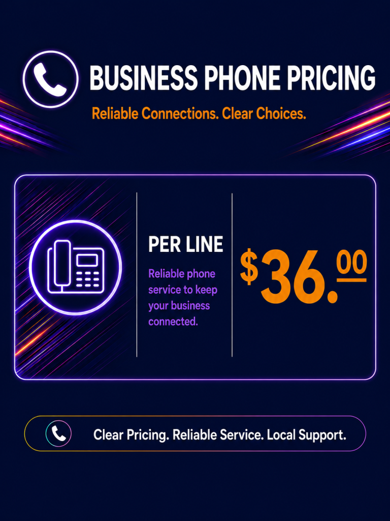 Business Phone Pricing $36.00 Per Line